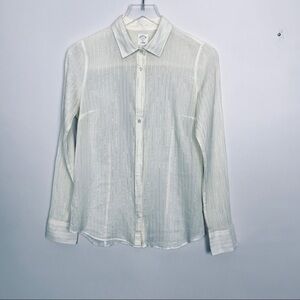 J. Crew The Perfect Shirt cotton/metallic stripe 6